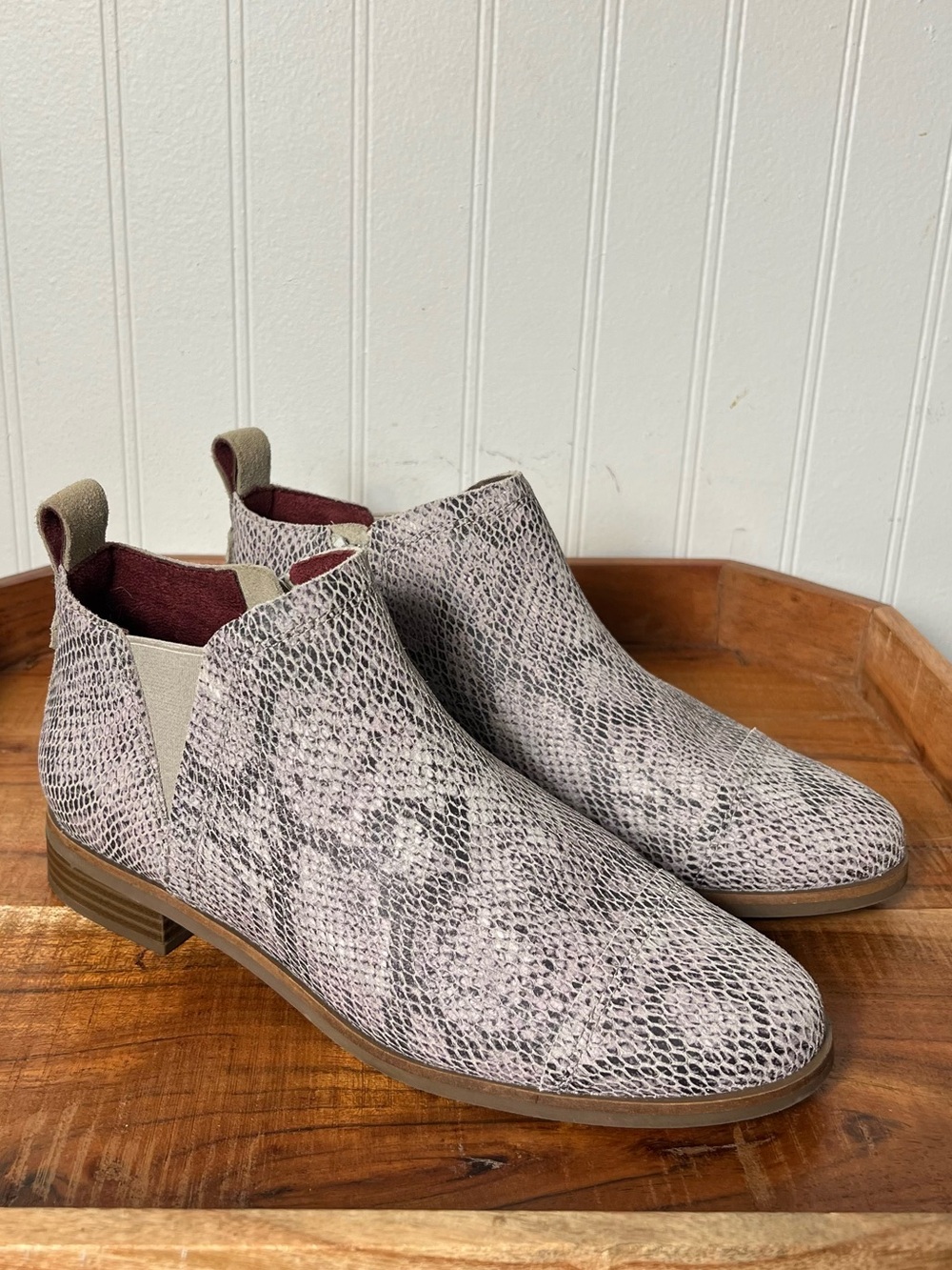 Women’s 7 Toms Snake Skin Reese Booties